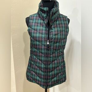 Talbots Multicolor Plaid Vest